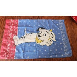 Vintage 90s Disney 101 Dalmatians‎ Pillow Case Red And Blue Bandana Pattern